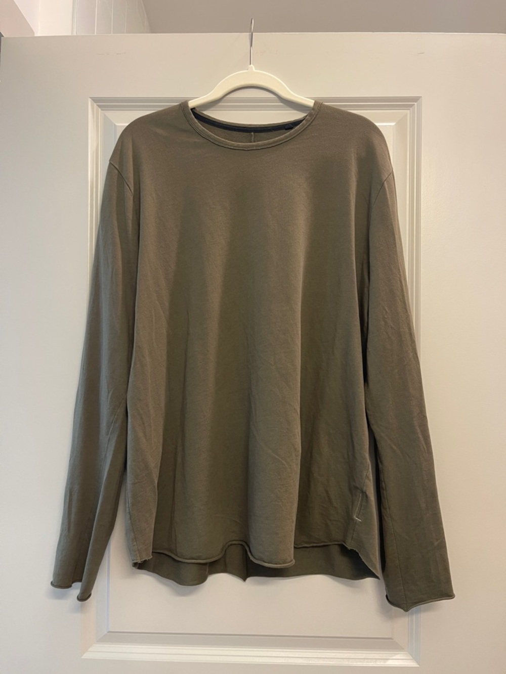 Rag & Bone Long Sleeve Crewneck Shirt - Olive Green